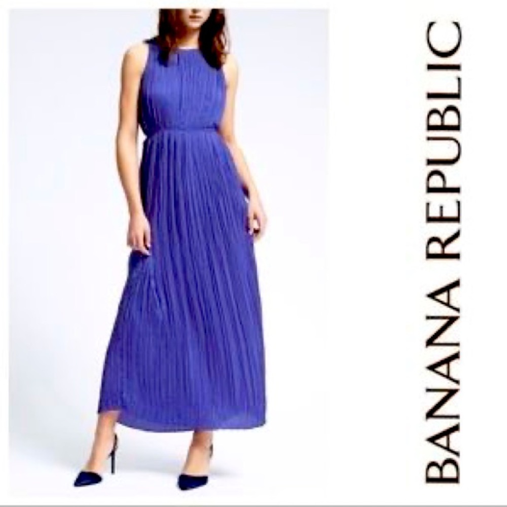 Banana Republic maxi blue dress